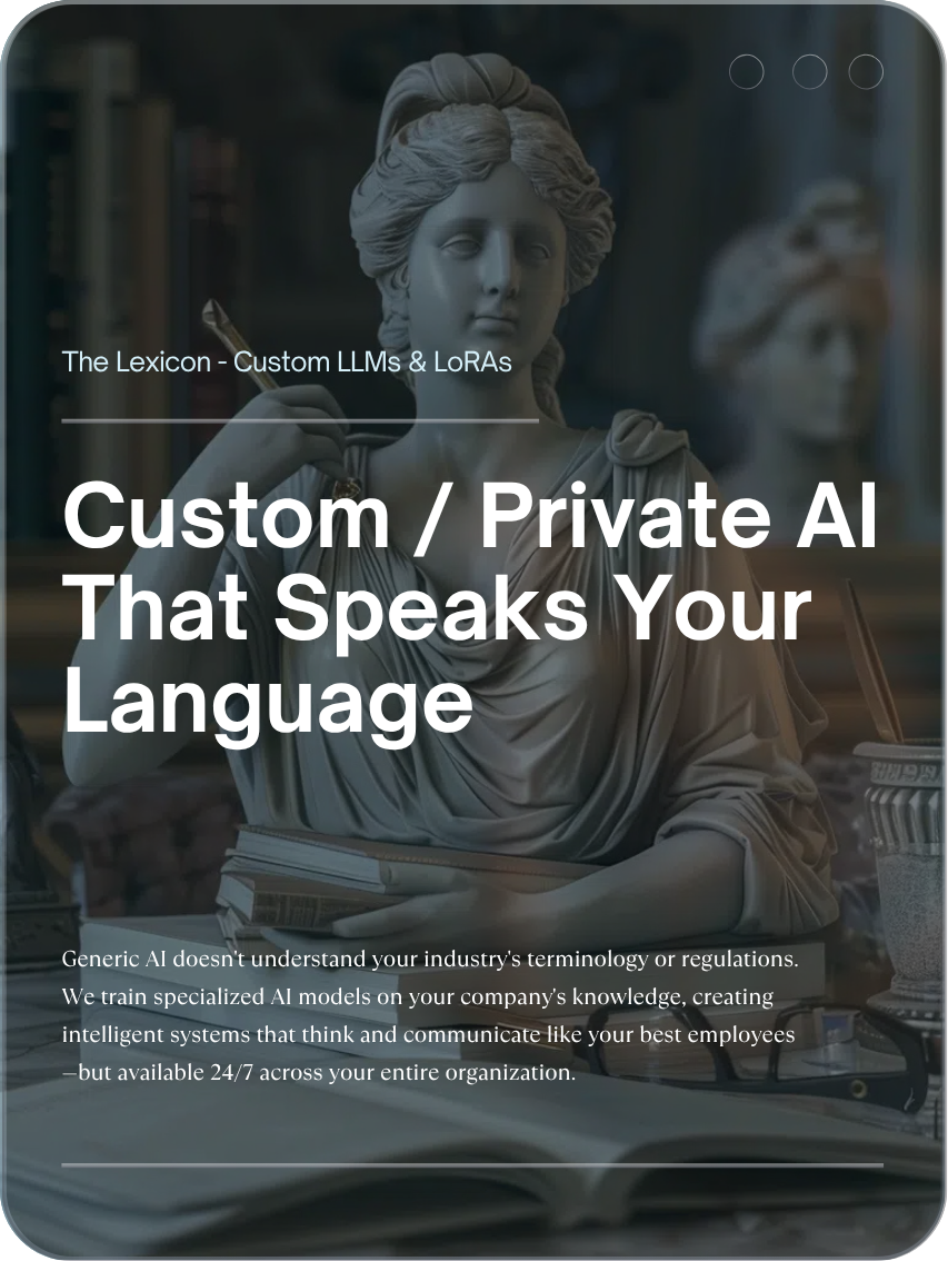 Custom LLM's and LoRa's